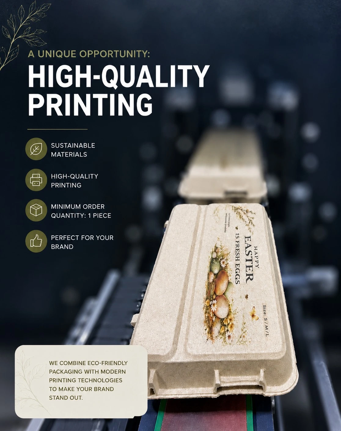 Print on egg packaging